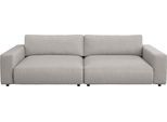 Big-Sofa MUSTERRING "LUCIA Mega Sofa, hoher Sitzkomfort, Breite 252cm, Kontrastnaht", beige (beige bax), B:252cm H:81cm T:124cm, Flachgewebe FLORIS (100% Polyester);Flachgewebe VALMONT (60% Baumwolle/ 40% Leinen);Microfaser CRONA (100% Polyester), Sofas, Big-Sofa, in vielen Qualitäten und 4 unterschiedlichen Nähten, 2,5-Sitzer