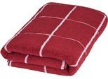Duschtuch ROSS "Überkaro 9032", rot (vino, weiß), B:75cm L:140cm, Frottier, Baumwolle, Handtücher, 100% Baumwolle, kariert, in modischen Karo Farben