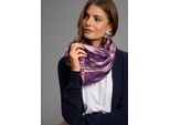 Loop LAURA SCOTT, Damen, braun (lila, braun, nachtblau), Web, Polyester, gemustert, gestreift, Modetücher Loop, mit modischem Druck & Schrift-Mix