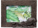 Bilderrahmen KARE DESIGN "Safari 15x10cm", schwarz, B:21cm H:16cm T:3cm, Polyresin, Bilderrahmen, Bilderrahmen, Elefant oder Hippo