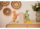 Buchstütze KARE DESIGN "Bear Party", orange (blau), B:33cm H:30,5cm T:13cm, Polyresin, Buchstützen, Buchstütze, aus Polyresin