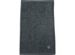 Gaestehandtuecher ROSS "Vita 4004", grau (schiefer), B:30cm L:50cm, Frottier, Obermaterial: 100% Baumwolle, Handtücher, Gaestehandtuecher, Bestickung ROSS-Emblem
