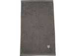 Gaestehandtuecher ROSS "Vita 4004", grau (flanell), B:30cm L:50cm, Frottier, Obermaterial: 100% Baumwolle, Handtücher, Gaestehandtuecher, Bestickung ROSS-Emblem
