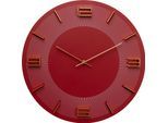 Wanduhr KARE DESIGN "Leonardo Ø49cm", rot, B:48,5cm H:48,5cm T:1,1cm, Wanduhren, Wanduhr, in verschiedenen Farben