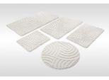 Badematte WECON HOME "Fiete", weiß, H:25mm, Polyester, Badematten, Badematte, Badteppich, Hoch-Tief-Effekt, weich, rutschhemmend, waschbar, getuftet
