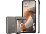 MOTOROLA Smartphone "razr 70", Energieeffizienz: A, grau (pantone hematite), 256 GB, Mobiltelefone, Smartphone