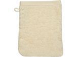 Waschhandschuh ROSS "Vita 4004", beige (sand), B:16cm L:22cm, Frottier, Handtücher, Waschhandschuh
