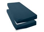 Spannbettlaken OTTO HOME "Desner", blau, B:90cm L:200cm, Microfaser, Obermaterial: 100% Polyester, Bettlaken, Spannbettlaken, Mikrofaser, für Matratzen bis 20cm Höhe, 100% Polyester, Bettlaken