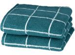 Handtücher ROSS "Überkaro 9032", blau (pazifik), B:50cm L:100cm, Frottier, Baumwolle, Handtücher, Handtücher, 100% Baumwolle, kariert, in modischen Karo Farben