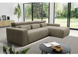 Ecksofa DOMO COLLECTION "BRANDON 289x177 cm, belastbar bis 140 kg/Sitz, L-Form", braun (schlamm), B:289cm H:80cm T:175cm, Luxus-Microfaser in Antikleder-Optik (100% Polyester);Luxus-Microfaser (100% Polyester);Kunstleder SOFTLUX, Sofas, Ecksofa, ohne Sitztiefenverstellung, Cord, schlamm