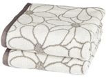 Handtücher ROSS "Blütenfond 9029", beige (champagner, cappuccino), B:50cm L:100cm, Frottier, Obermaterial: 100% Baumwolle, Handtücher, Handtücher, aus feinster Mako-Baumwolle