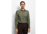 Businesshemd OLYMP "OLYMP Level Five 24/Seven, body fit, Kent", Herren, Gr. 39, Normaler Arm, grün, 92% Baumwolle, 8% Elasthan, Hemden