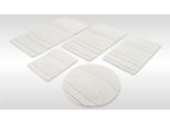 Badematte WECON HOME "Marc", weiß, H:25mm, Oberfläche: 100% Polyester, Badematten, Badematte, Badteppich, Hoch-Tief-Linien, weich, rutschhemmend, waschbar, getuftet
