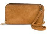 Umhängetasche STYLEBREAKER "2 in 1 Umhängetasche - Geldbörse", Mädchen, Gr. B/H/T: 10cm x 19cm x 4,5cm Einheitsgröße, braun (cognac), 100% Polyurethan PU. Futter: 100% Polyester PES., Taschen Umhängetasche