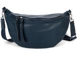 Umhängetasche STYLEBREAKER "Halbmond Crossbody Bag Uni", Mädchen, Gr. B/H/T: 34cm x 17cm x 10cm Einheitsgröße, blau (dunkelblau), 100% Polyurethan PU. Futter: 80% Nylon NY. 20% Baumwolle CO., unifarben, Taschen Umhängetasche