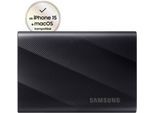 SAMSUNG externe SSD "T9", schwarz, 1 TB, Schreibgeschwindigkeitmaximal 1950 MB/s Lesegeschwindigkeitmaximal 2000 MB/s, Festplatten