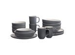 Geschirr-Set RITZENHOFF & BREKER "Kombiservice Jasper 16er Set", grau, 16, Keramik, Geschirr-Sets, Geschirr-Set, Spülmaschinengeeignet
