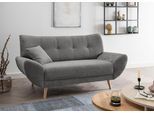 Polstergarnitur HOME AFFAIRE "Basta", graubraun, H:82cm T:87cm, 100% Polyester, Sitzmöbel-Sets