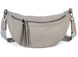 Umhängetasche STYLEBREAKER "Halbmond Crossbody Bag Uni", Mädchen, Gr. B/H/T: 34cm x 17cm x 10cm Einheitsgröße, grau (hellgrau), 100% Polyurethan PU. Futter: 80% Nylon NY. 20% Baumwolle CO., unifarben, Taschen Umhängetasche