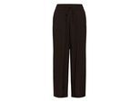 Stoffhose KAFFE "Casual Hose KAmilia", Damen, Gr. 38, N-Gr, braun (schwarz coffee), Obermaterial: 70% Viskose CV. 30% Leinen LI., Hosen Stoffhose
