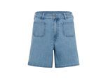 Shorts KAFFE "Shorts KAsarah", Damen, Gr. 38, N-Gr, blau (light blau denim), Obermaterial: 74% Baumwolle CO. 14% Viskose CV. 11% Polyester PES. 1% Elasthan EL., Hosen Shorts