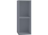 Schallplattenregal Platto in Grau, 2-fach