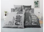 Wendebettwäsche CAMP DAVID "Kymber", anthrazit, B/L: 155cm x 220cm, 1 Stk., 1 Stk., Renforcé, B/L: 80cm x 80cm, 2 tlg., Renforcé, Obermaterial: 100% Baumwolle, Bettwäsche, Wendebettwäsche, NEUHEIT Bettwäsche ab 135x200cm, mit coolem Schriftzug
