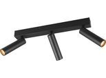 TRIO LEUCHTEN LED Deckenstrahler "AMBALA, LED Spot, 500 Lumen CCT 2300/3000/4000K", schwarz (schwarz matt), 3, H: 17,5cm, 1 Stk., Leuchten, in 3 Stufen dimmbar per Wandschalter, drehbar schwenkbar Spot, LED Deckenstrahler