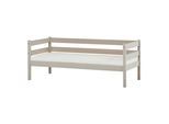 Einzelbett HOPPEKIDS "ECO Comfort Kinderbett, Kiefer Massivholz, Jugendbett inkl. Rollrost", grau (tauben grau), B:76cm H:65cm L:166cm, Kiefer massiv, Betten, 70x160 cm, wahlweise in verschieden Farben/ Matratze/ Absturzsicherung