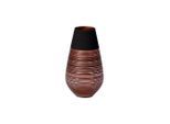 Dekovase VILLEROY & BOCH "Vase Soliflor Manufacture Swirl 18 cm schwarz-kupfer", bunt (schwarz, kupfer), Vasen, Dekovase