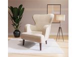 Sessel HOME AFFAIRE "SICILIA", beige (creme), B:88cm H:88cm T:64cm, 100% Polyester, Sessel, Sessel, moderner Ohrensessel
