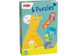 Puzzle HABA "6 erste Puzzles Tierfamilie", bunt, Puzzles, Kinder, Pappe, Motiv, Puzzle
