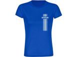 multifanshop Damen T-Shirt - Deutschland - Streifen - Druck weiß - Frauen