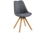 Carryhome Stuhl, Dunkelgrau, Holz, Textil, Kautschukholz, massiv, eckig, 48x85x55 cm, Stoffauswahl, Typenauswahl, Esszimmer, Stühle, Esszimmerstühle, Vierfußstühle