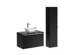 BADMÖBEL 80cm Éros 2er-Set Schwarz