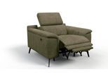 SESSEL FIERO mit Relaxfunktion, olivgrün