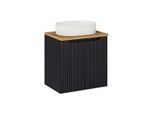 WASCHTISCH 60cm Riva Schwarz und Holz