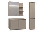 WASCHTISCHUNTERSCHRANK 78cm Sophéa 2er-Set Taupe