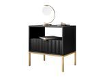NACHTTISCH CORTADO GOLD S54 SCHWARZ