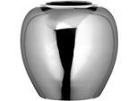 Dekovase FINK "LOSONE", silber (silberfarben), H:25cm Ø:25cm, Eisen, Vasen, Tischvase aus Metall, vernickelt, Höhe 25 cm x Ø 25 cm