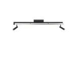 LUMICOUTURE LED Deckenstrahler "Pulse", gebürstetes aluminium, schwarz, 2, H: 21,5cm, 1 Stk., Leuchten, 100 x 7 x 22 cm, 3300lm, 2700K, dimmbar, schwarz/gebürstetes Aluminium, LED Deckenstrahler