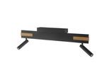 LUMICOUTURE LED Deckenstrahler "Streamline", schwarz, holz, 2, H: 15cm, 1 Stk., Leuchten, 60 cm, 2300 lm 2700 K, dimm- u. schwenkbar, Aluminium/Holz, schwarz, LED Deckenstrahler