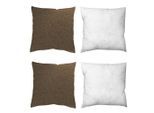 Möbelix , Braun , Textil , Uni , 40x40 cm , Heimtextilien, Wohntextilien, Kissen, Zierkissen