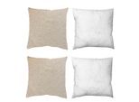 Möbelix , Beige , Textil , Uni , 50x50 cm , Heimtextilien, Wohntextilien, Kissen, Zierkissen