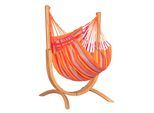 Hängematte Hammock Echtholz Gelb/Grau/Naturfarben
