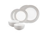 Geschirr-Set SELTMANN WEIDEN "Basic-Set Liberty Pure Colors 6er Set", grau (new grau), 6, Porzellan, Geschirr-Sets, Geschirr-Set, Spülmaschinenfest, Mikrowellensicher, Ofenfest