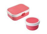 Lunchbox MEPAL "Obst- und Bentobox Campus 300 & 750 ml pink", pink, B:2cm H:2cm L:2cm, Kunststoff, Lebensmittelaufbewahrungsbehälter, Lunchbox