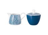 Milch- und Zuckerset SELTMANN WEIDEN "Milch- und Zucker-Set Life Fashion je 260 ml", blau (classic blau), 2, Porzellan, Geschirr-Sets, Spülmaschinengeeignet, Mikrowellenfest, Ofenfest