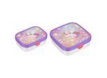Lunchbox MEPAL "Brotdosen-Set Campus (2025) 2er Set", bunt (unicorn glow), B:2cm H:2cm L:2cm, Kunststoff, Lebensmittelaufbewahrungsbehälter, Lunchbox, Spülmaschinenfest