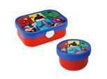 Lunchbox MEPAL "Obst- und Bentobox Avengers Campus 300 & 750 ml bunt", bunt, B:2cm H:2cm L:2cm, Kunststoff, Lebensmittelaufbewahrungsbehälter, Lunchbox